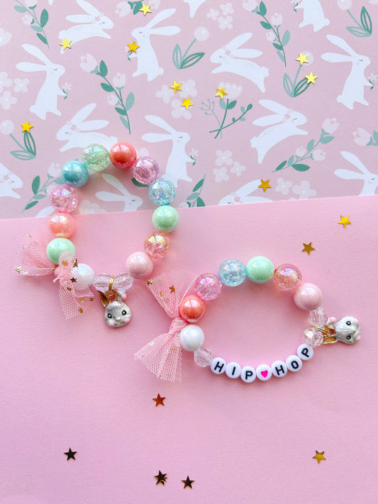 Bunny Beaded Charm Bracelet