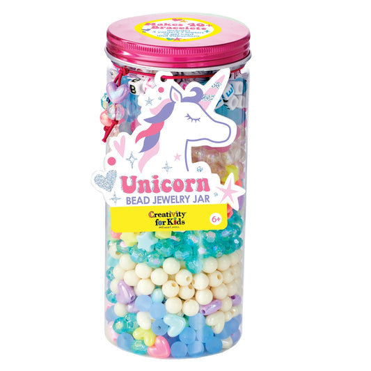 Bead Jewelry Jar - DIY Bracelet Craft Kit for Kids: Unicorn