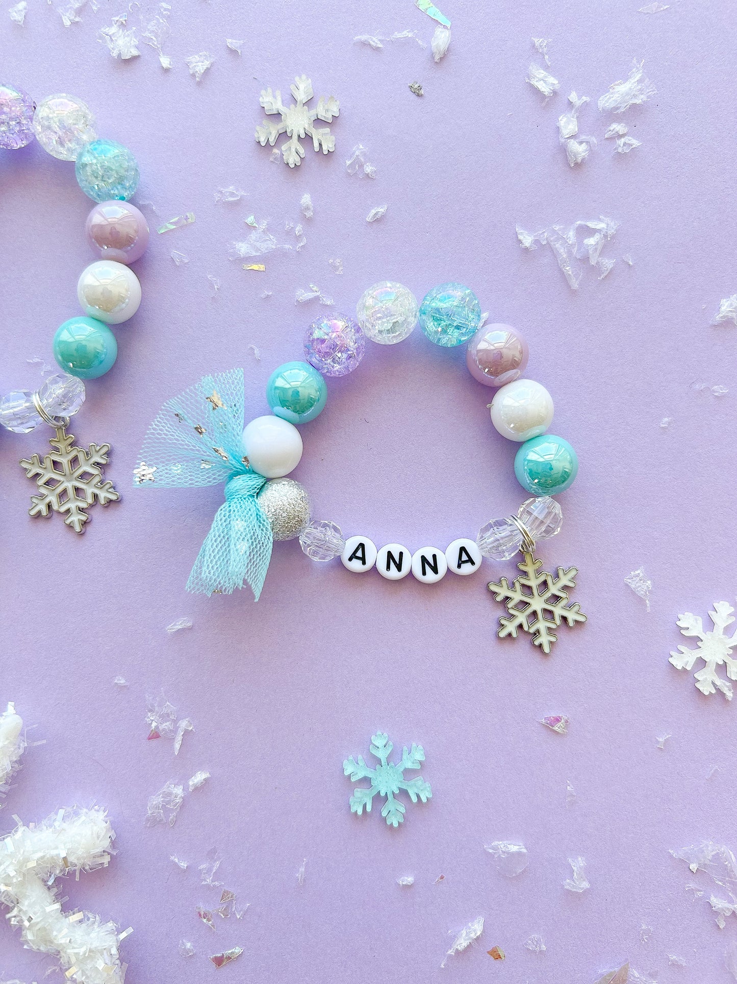 Snowflake Holiday Winter Kids Charm Bracelet