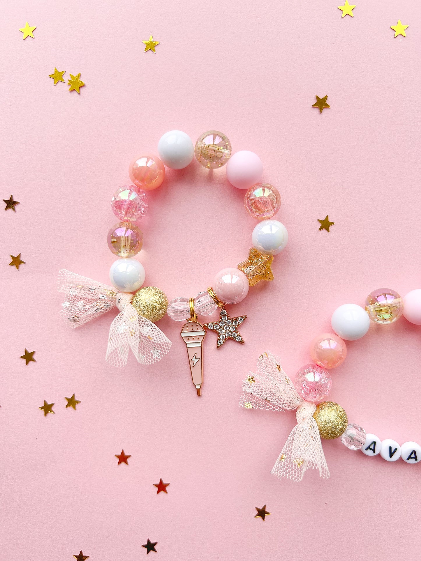 Pop Star Kids Beaded Charm Bracelet