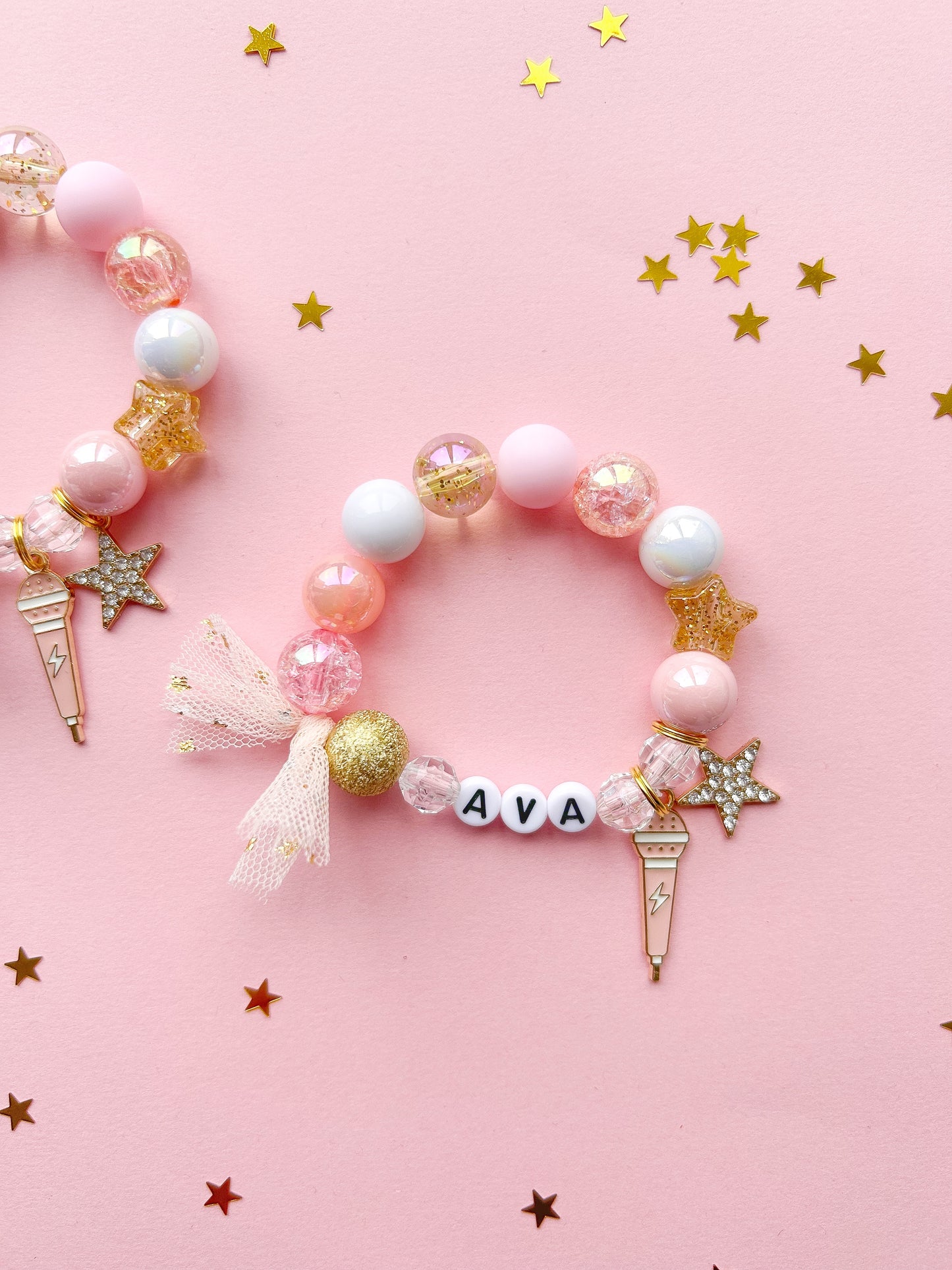 Pop Star Kids Beaded Charm Bracelet