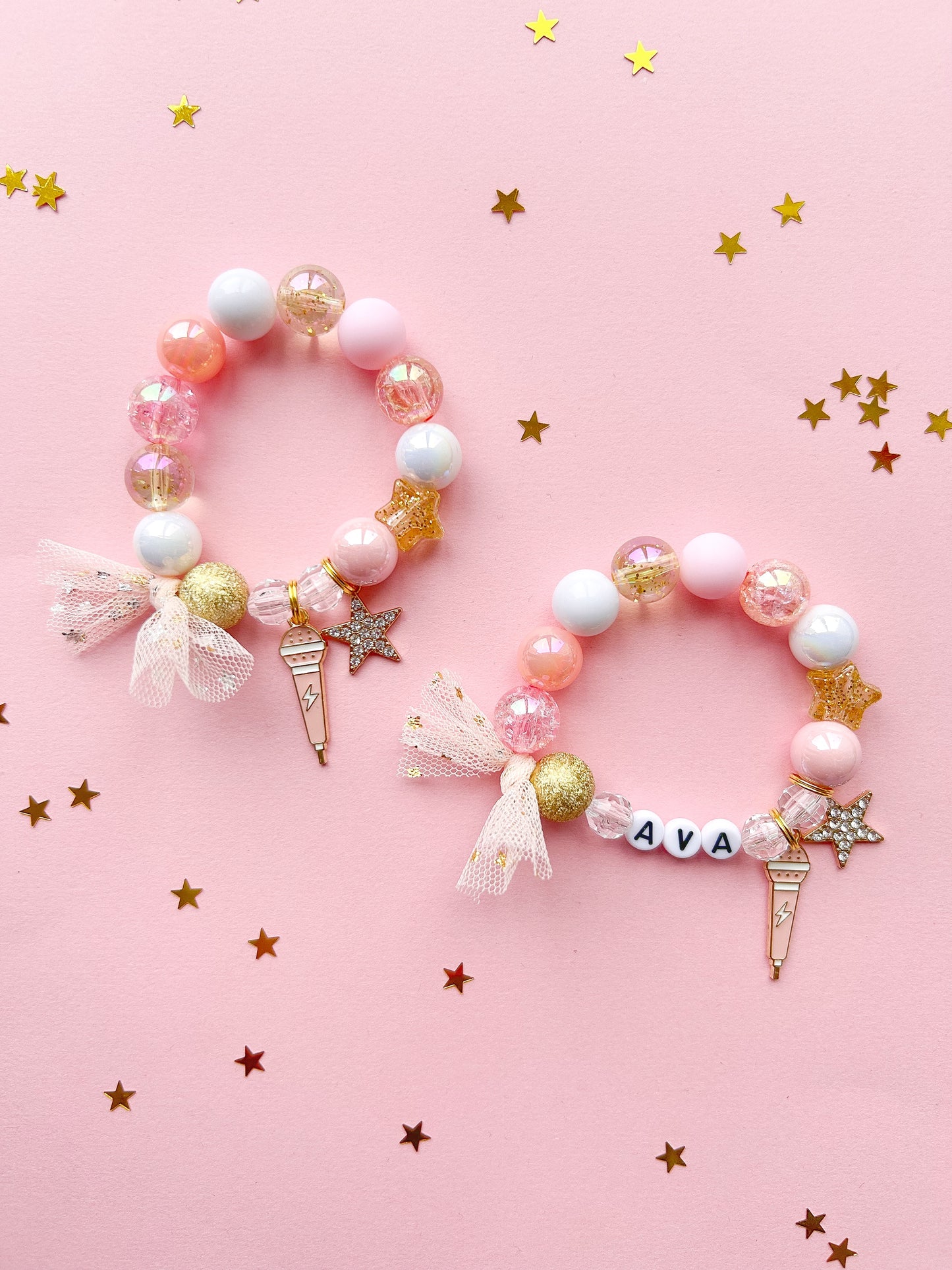 Pop Star Kids Beaded Charm Bracelet