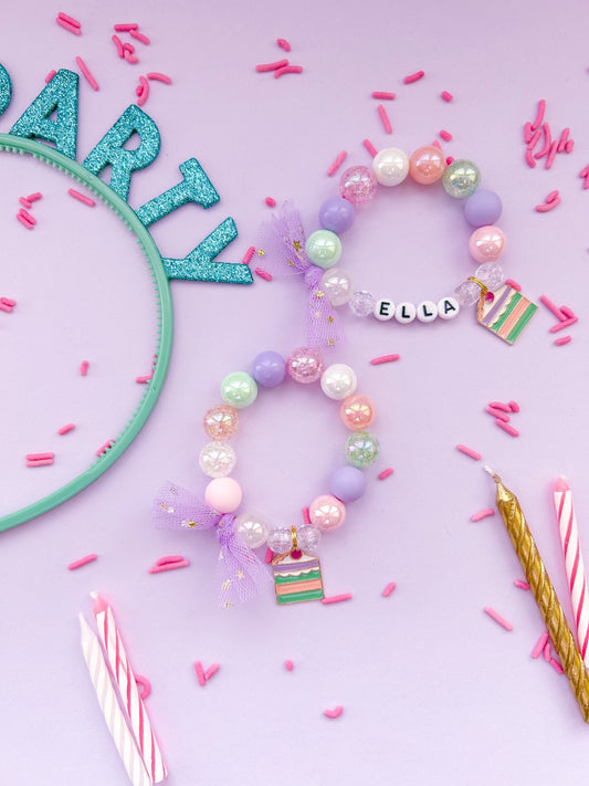 Birthday Girl Charm Bracelet, Personalized, Custom Name