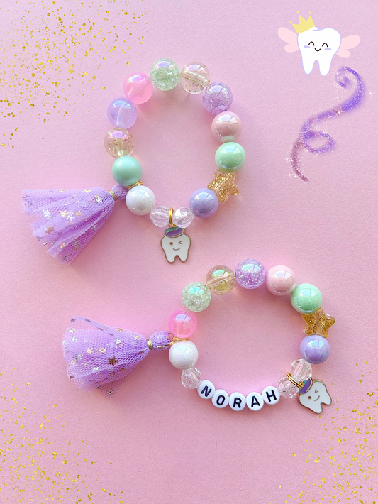 Tooth Fairy Kids Beaded Charm Bracelet