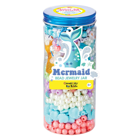 Bead Jewelry Jar - DIY Bracelet Craft Kit for Kids: Mermaid