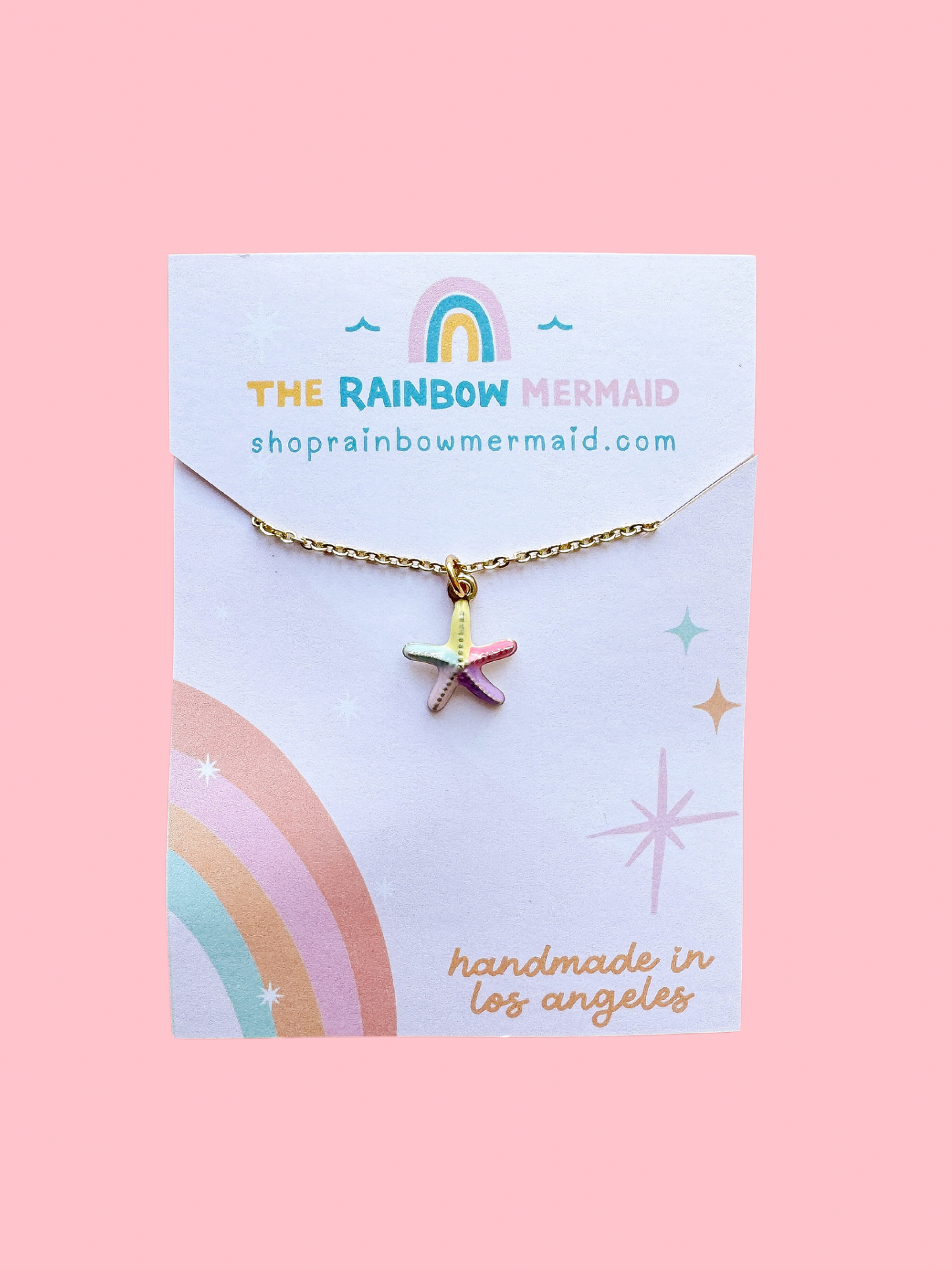 Rainbow Starfish Necklace