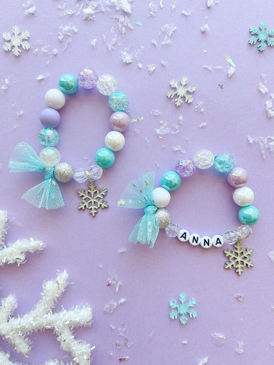 Snowflake Holiday Winter Kids Charm Bracelet