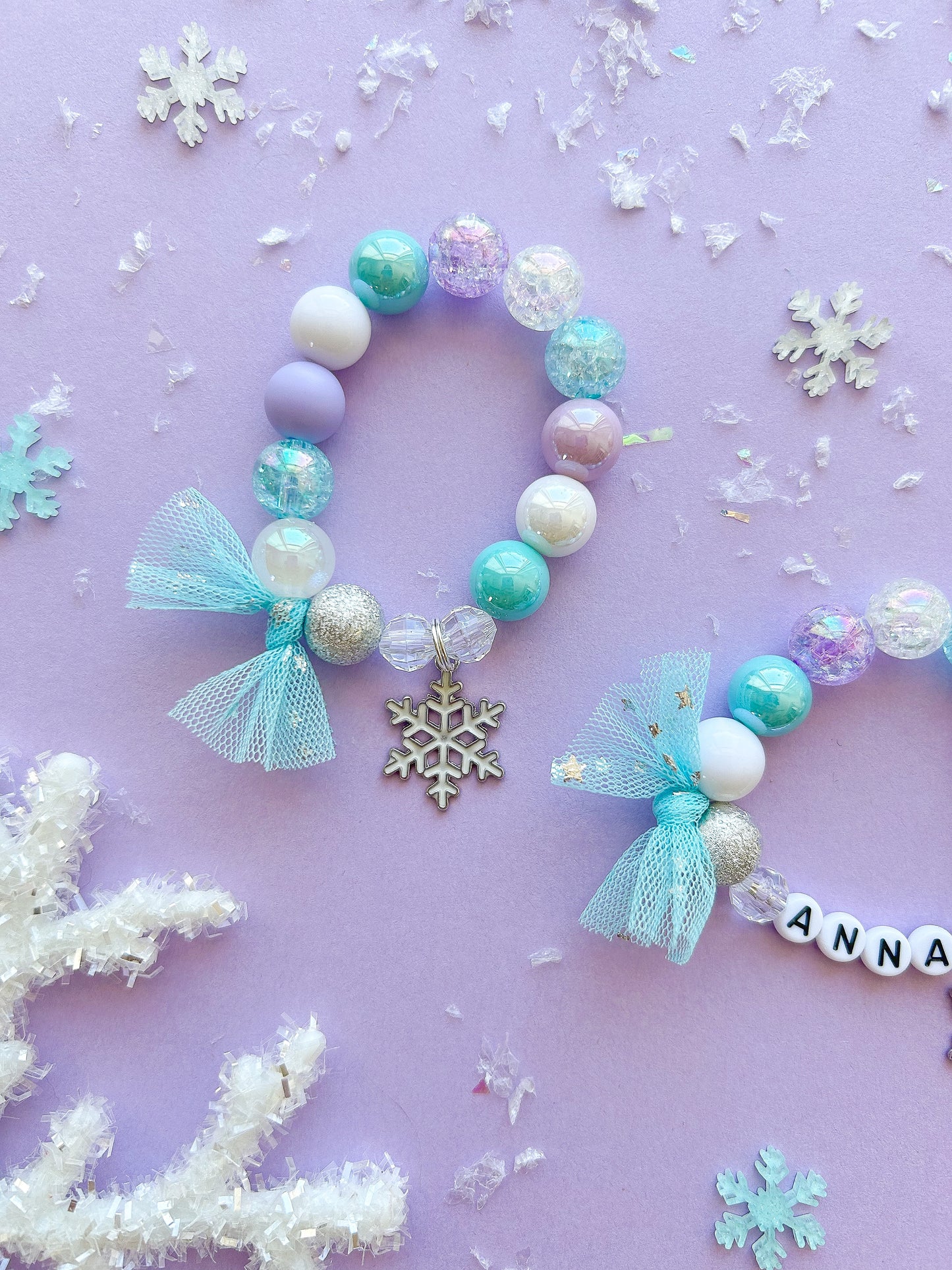 Snowflake Holiday Winter Kids Charm Bracelet